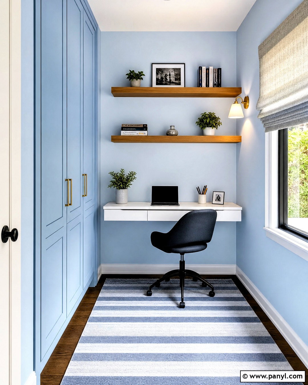 Small Office With Light Blue Walls - 20 light blue office walls