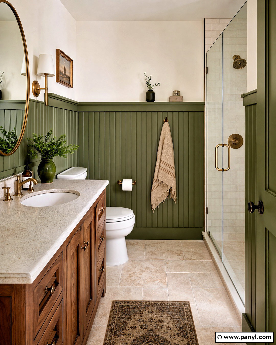 Small Olive Green Bathroom - 20 small green bathroom ideas