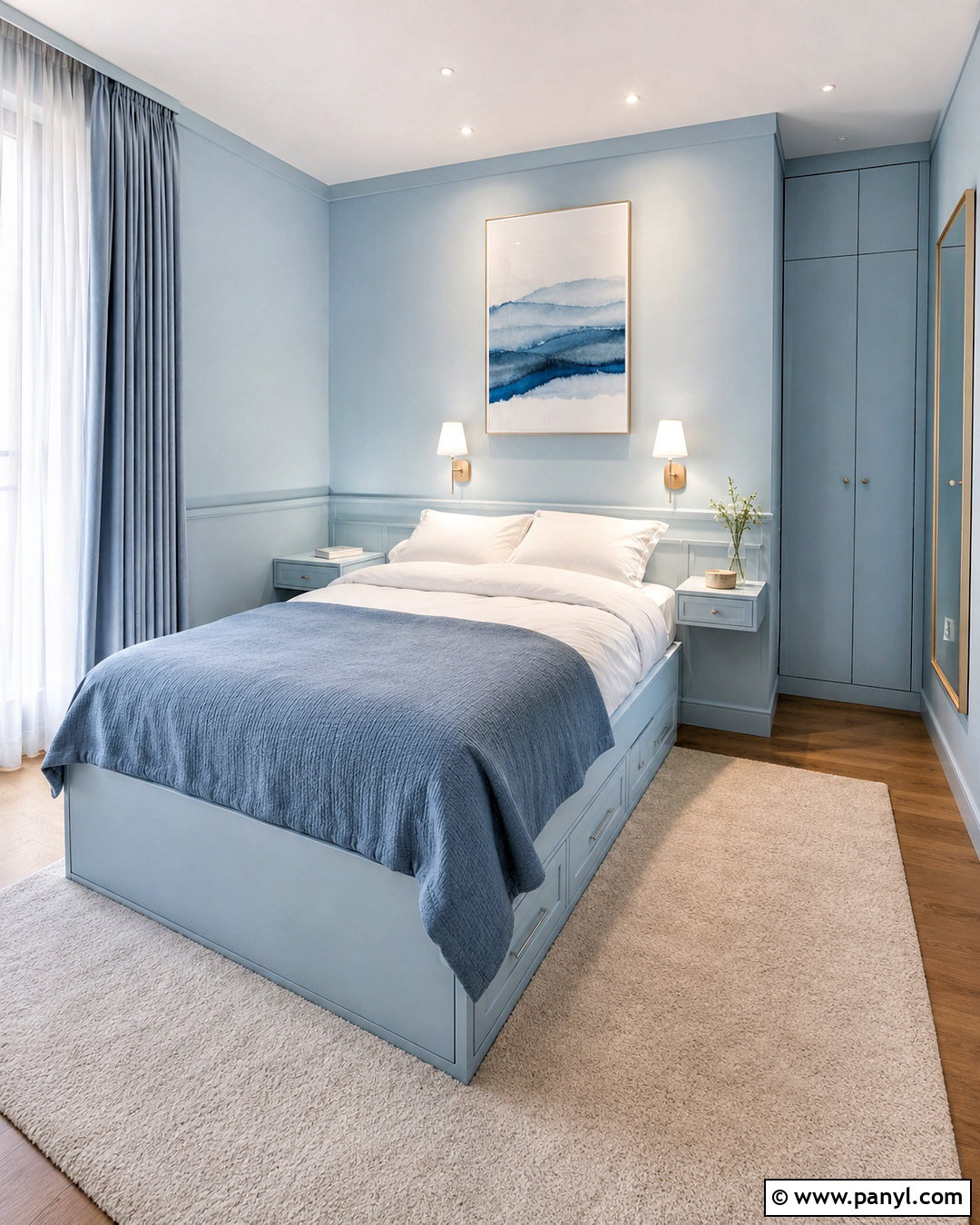 Small Pale Blue Bedroom - 20 blue colour bedroom ideas