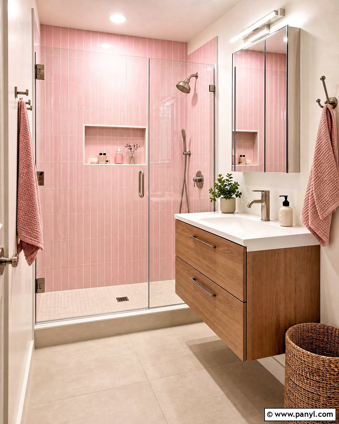 Small Pink Bathroom - 20 pink bathroom inspo ideas