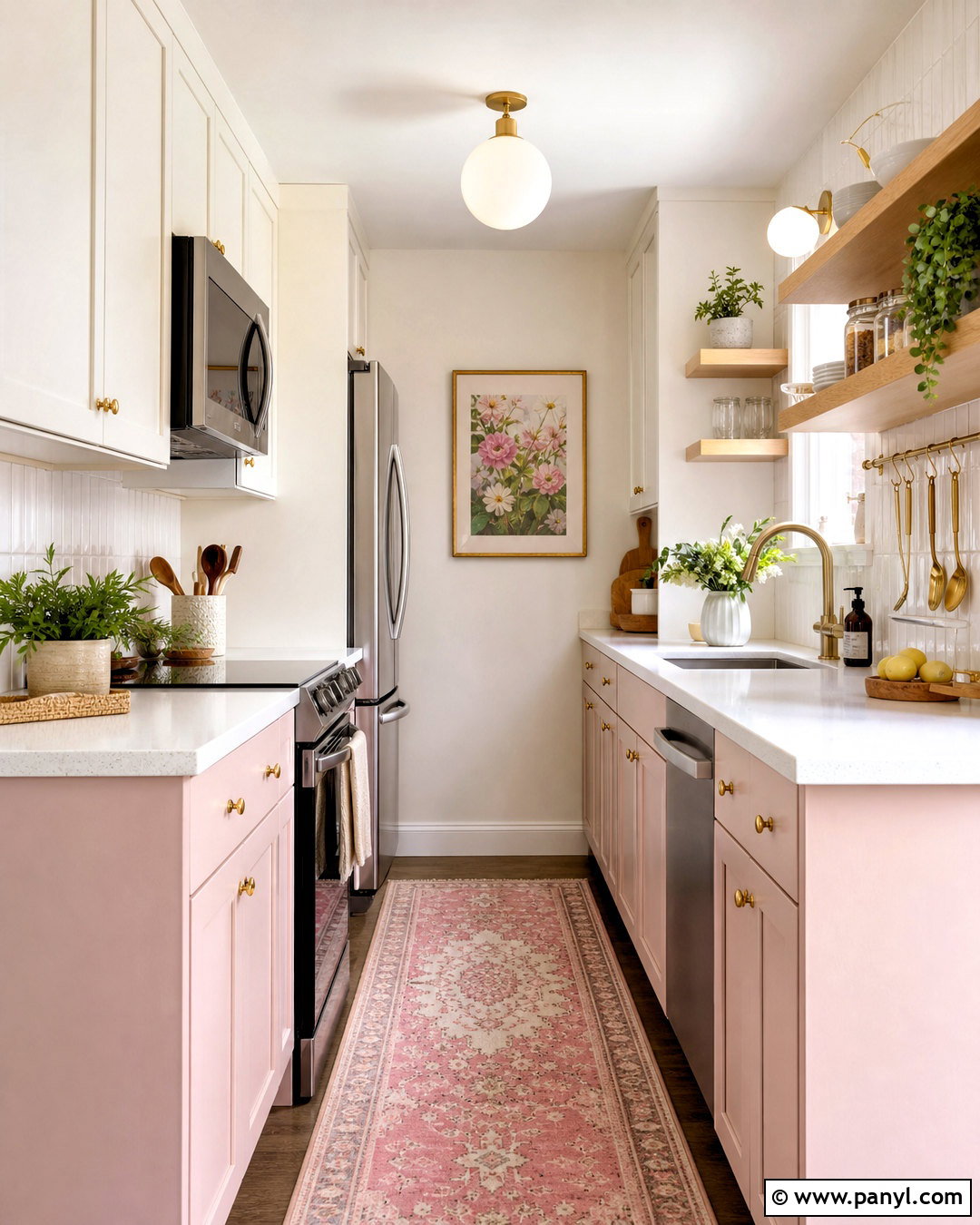 Small Pink Kitchen - 20 pink kitchen decor ideas