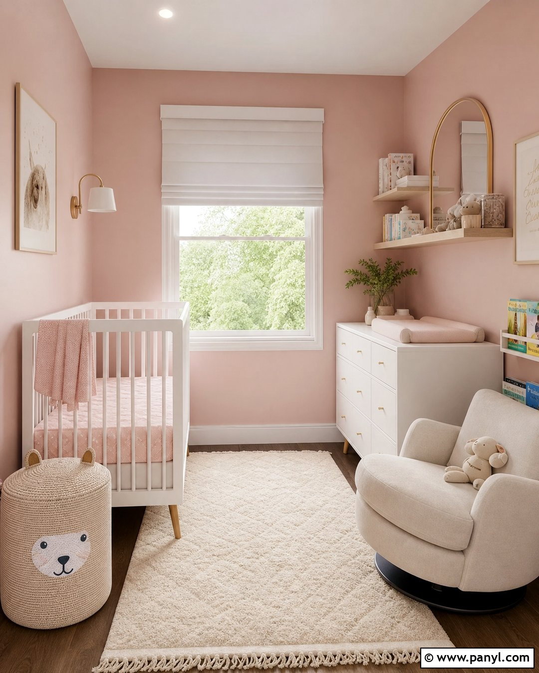 Small Pink Nursery - 25 Pink Walls Nursery Ideas