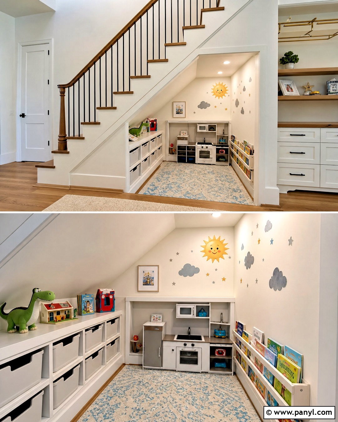 Small Playroom Under the Stairs - 20 small playroom design ideas