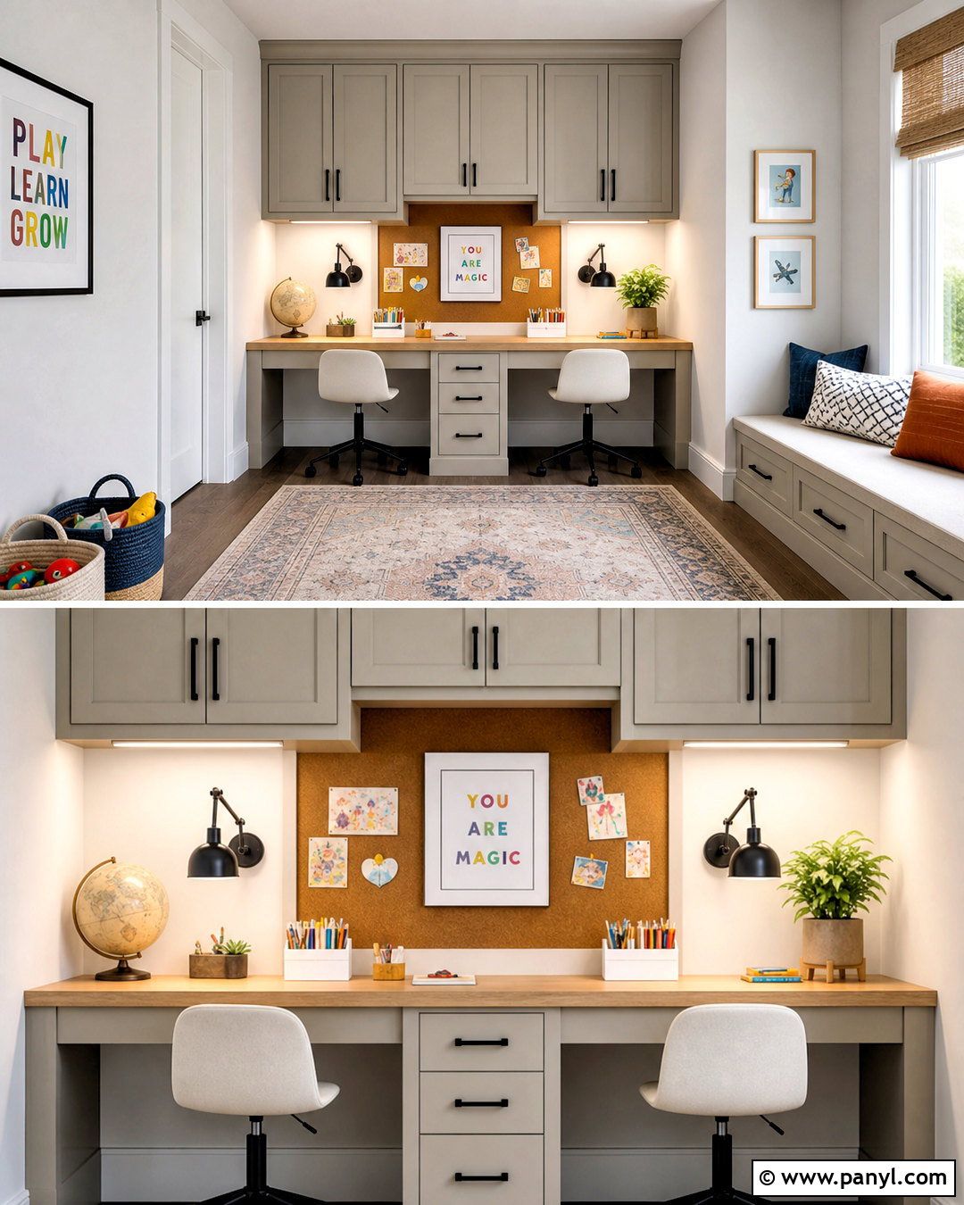 Small Playroom With Built-In Desk - 20 small playroom design ideas