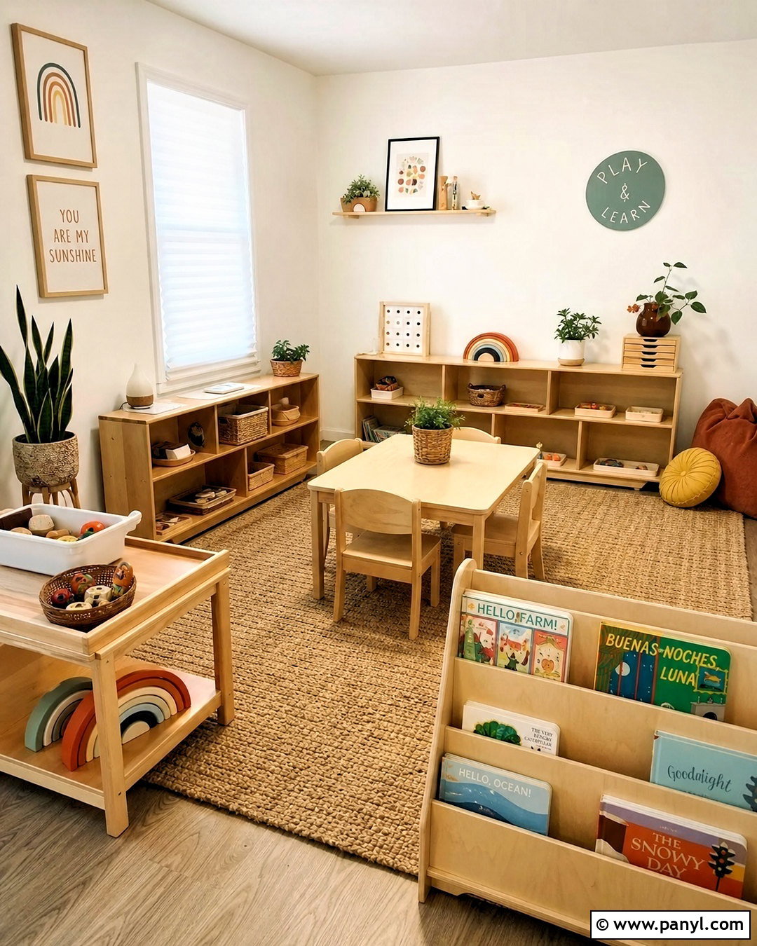 Small Playroom With Montessori Shelves - 20 small playroom design ideas