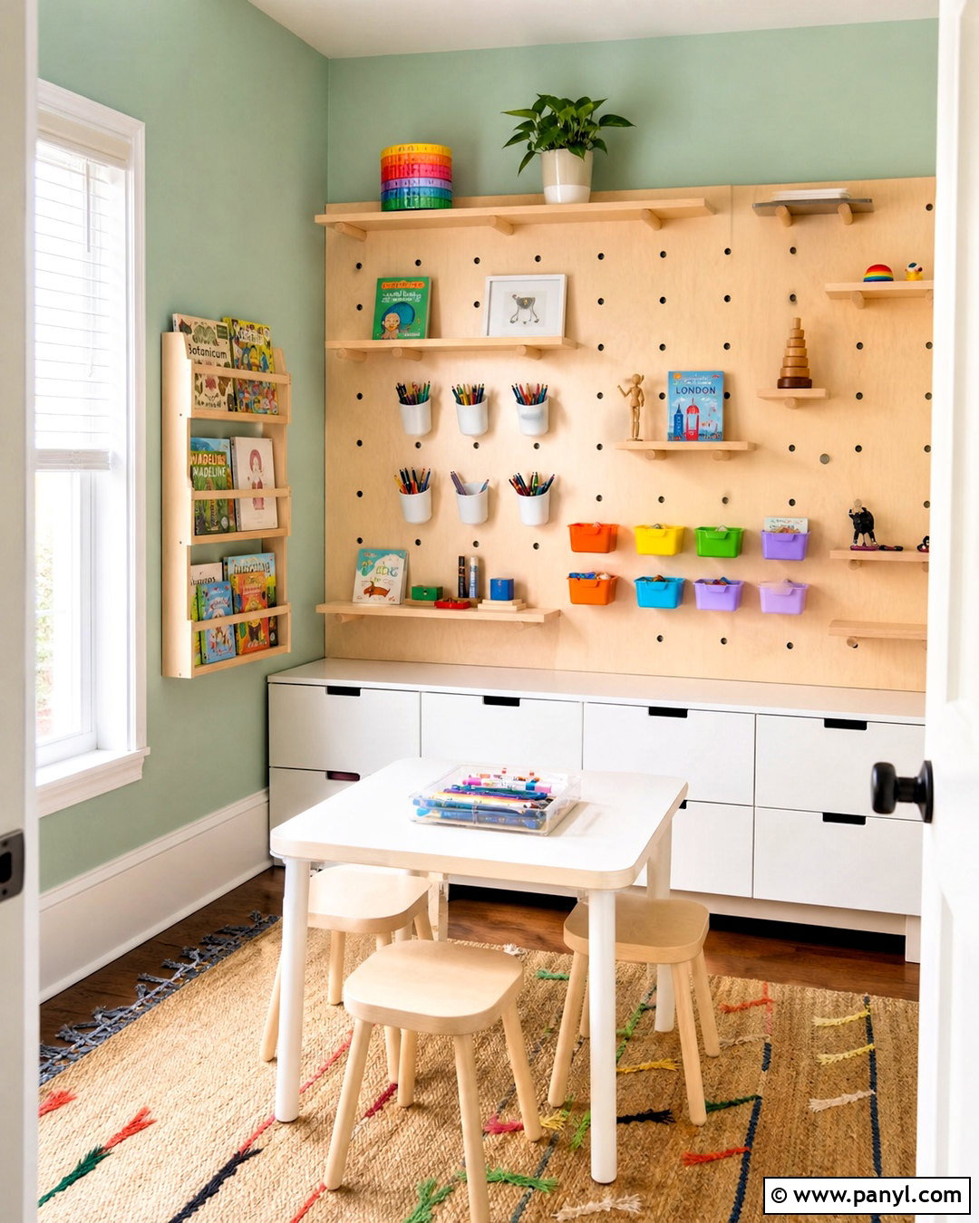 Small Playroom With Pegboard Storage - 20 small playroom design ideas