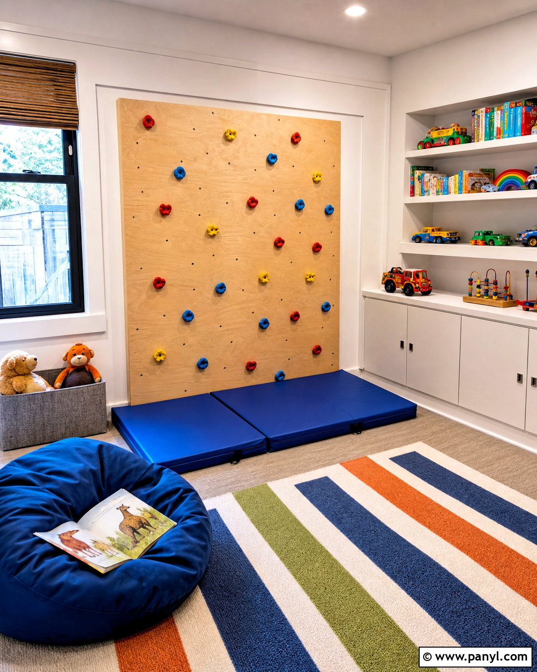 Small Playroom With a Climbing Wall - 20 small playroom design ideas