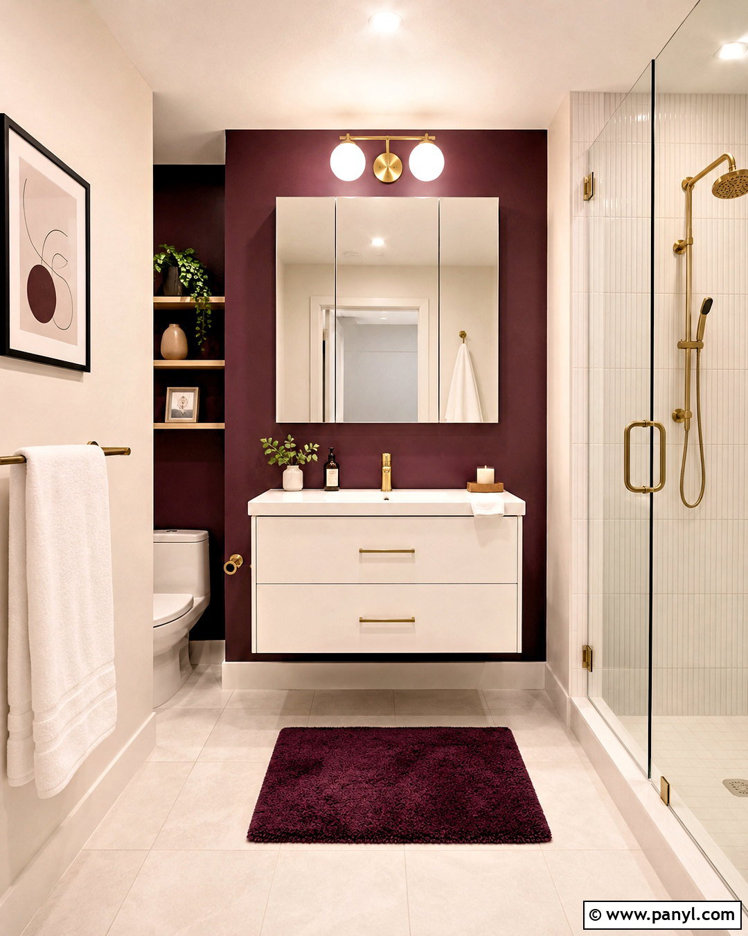 Small Plum Bathroom - 20 plum bathroom ideas
