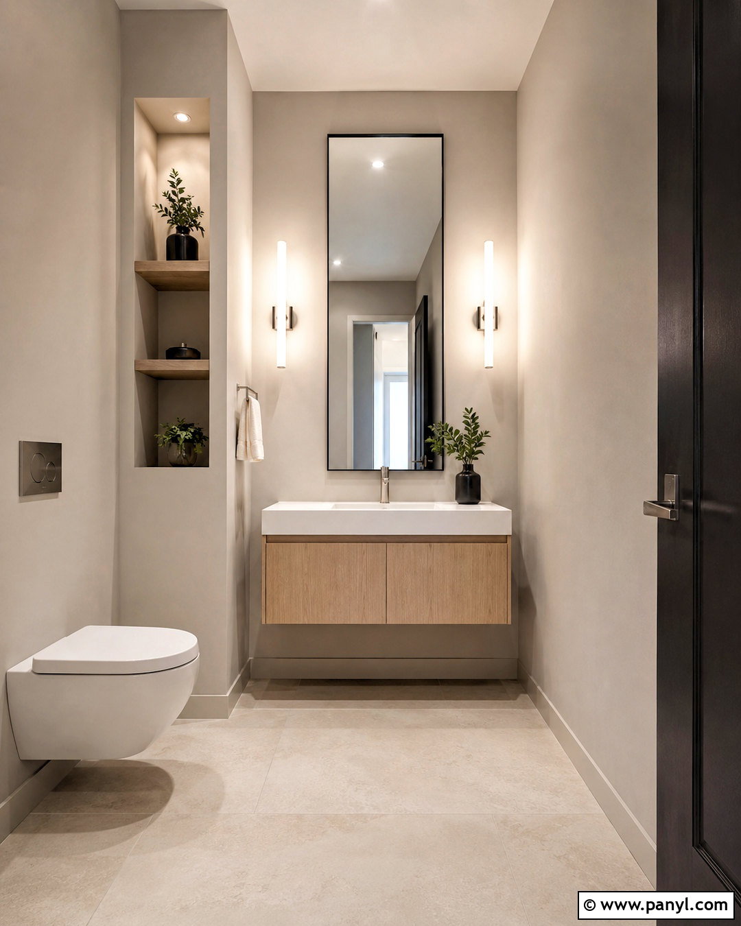 Small Powder Room With Floating Vanity - 20 powder room bathroom ideas