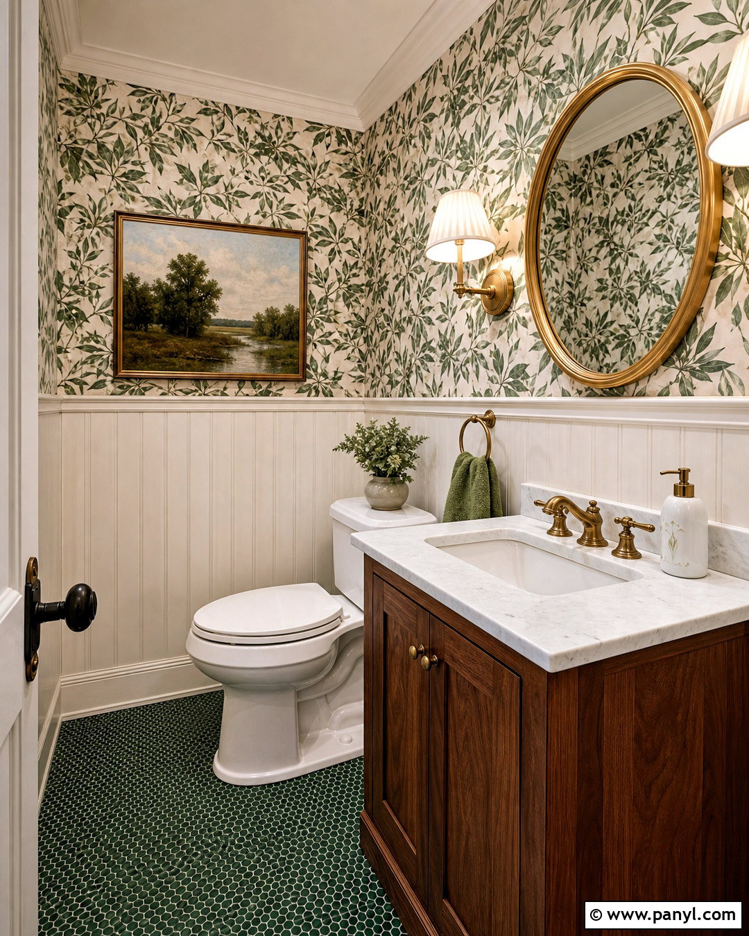 Small Powder Room With Wallpaper - 20 small bathroom remodel ideas