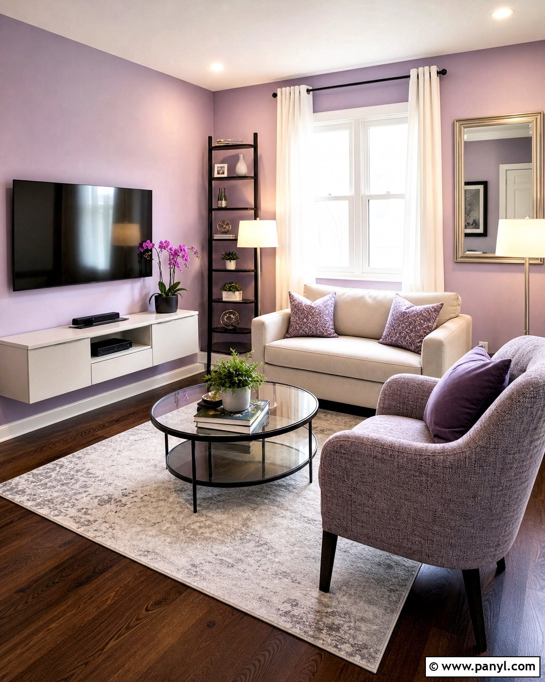 Small Purple Living Room - 20 purple walls living room ideas