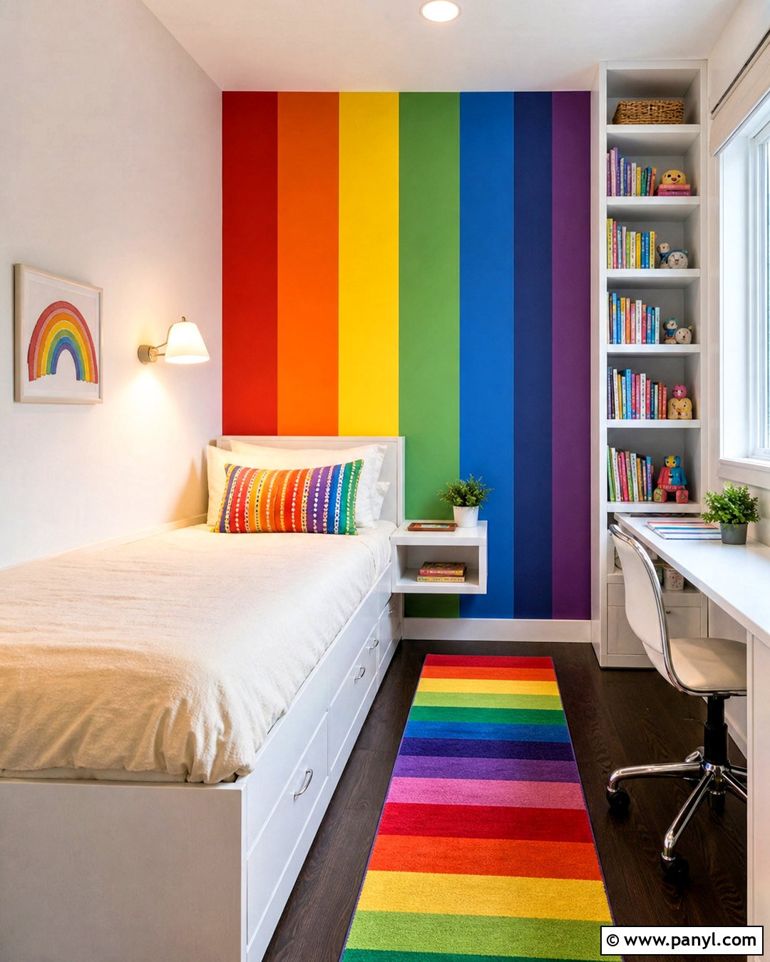 Small Rainbow Bedroom - 20 rainbow themed bedroom ideas