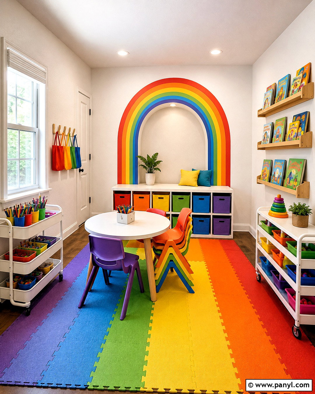 Small Rainbow Playroom - 20 rainbow playroom ideas