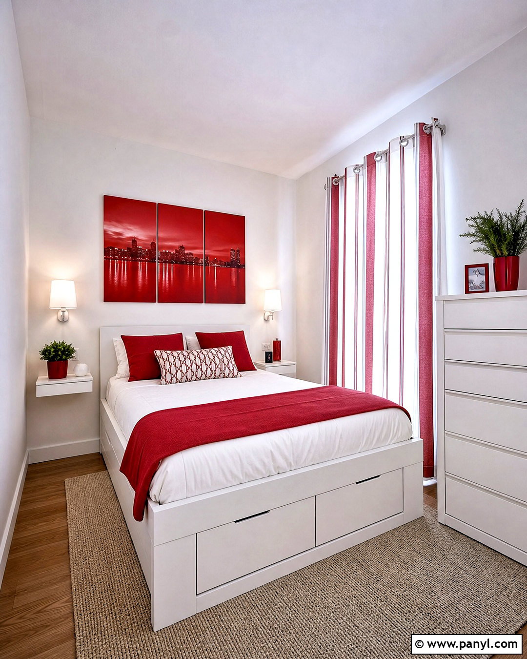 Small Red And White Bedroom - 20 red and white bedroom ideas