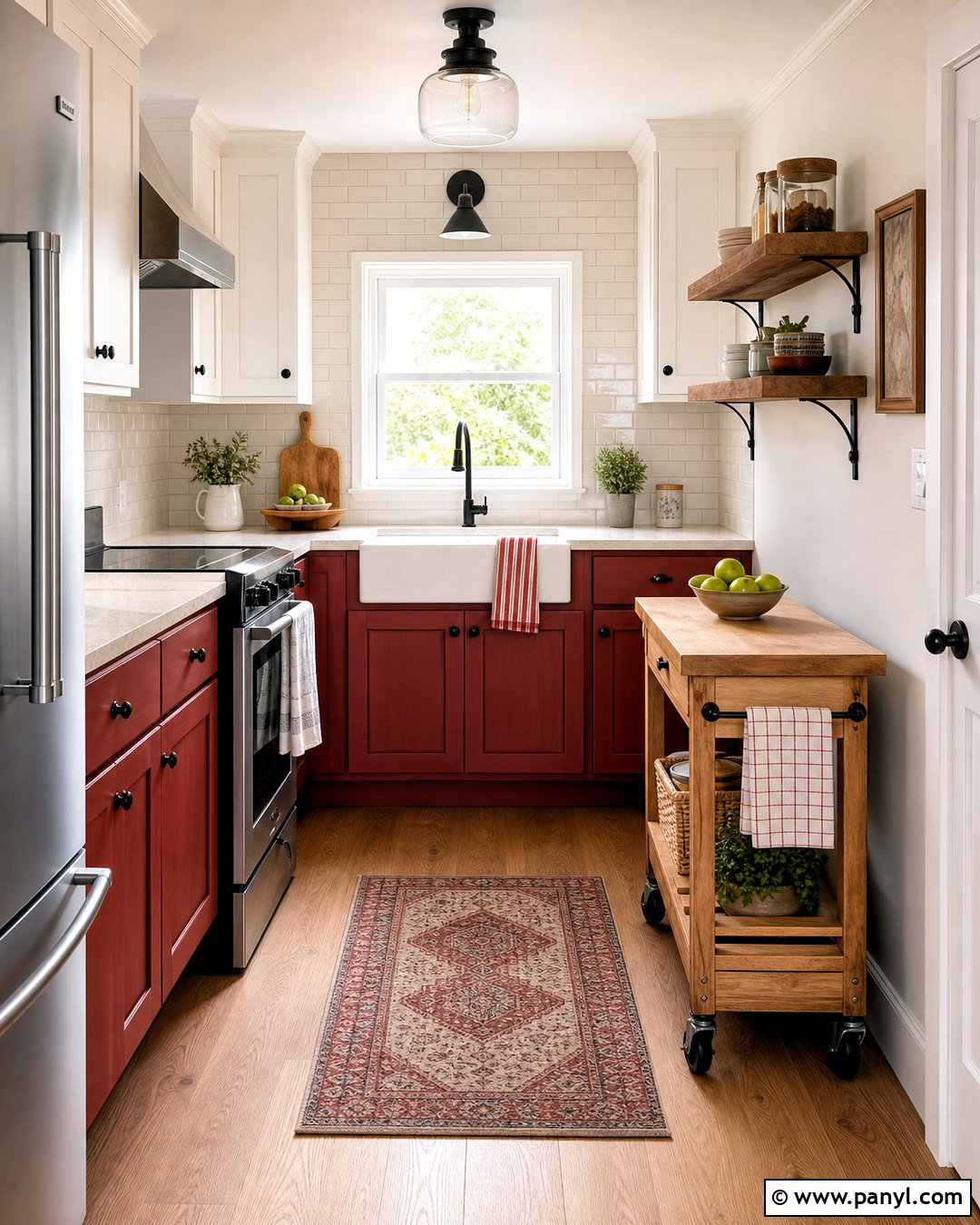 Small Red Farmhouse Kitchen - 20 red farmhouse kitchen ideas