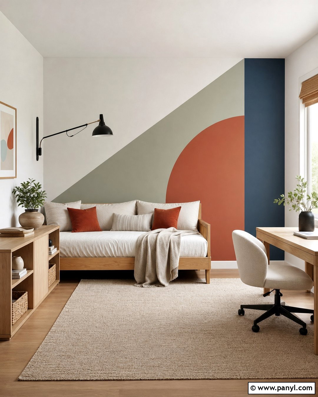 Small Room Geometric Wall Pattern - 35 geometric wall paint patterns