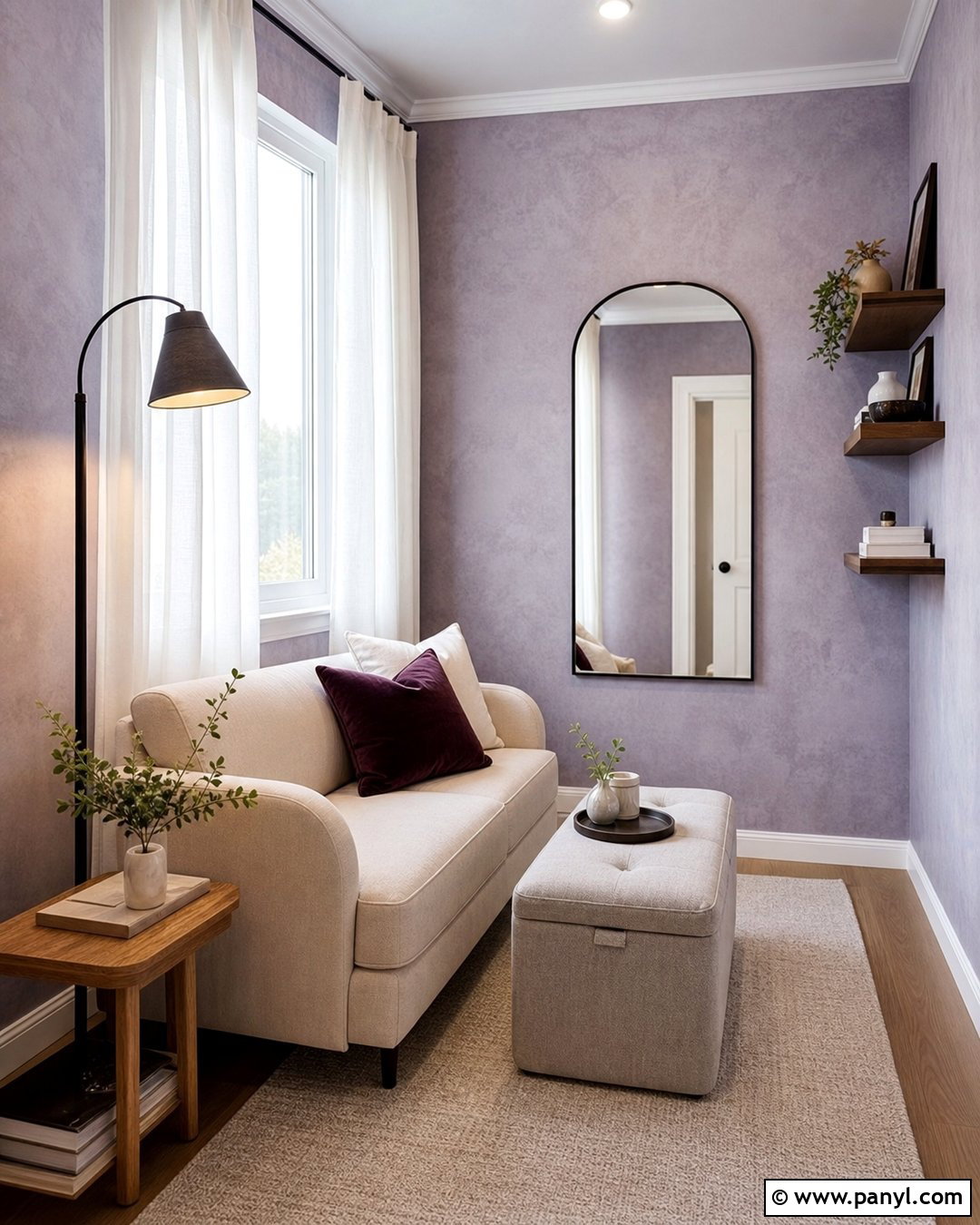 Small Room Purple Limewash Walls - 30 Purple Limewash Walls