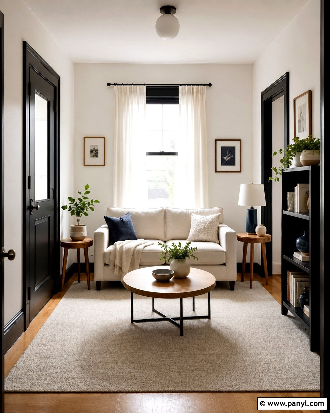 Small Room With White Walls And Black Trim - 20 White Wall And Black Trim Ideas