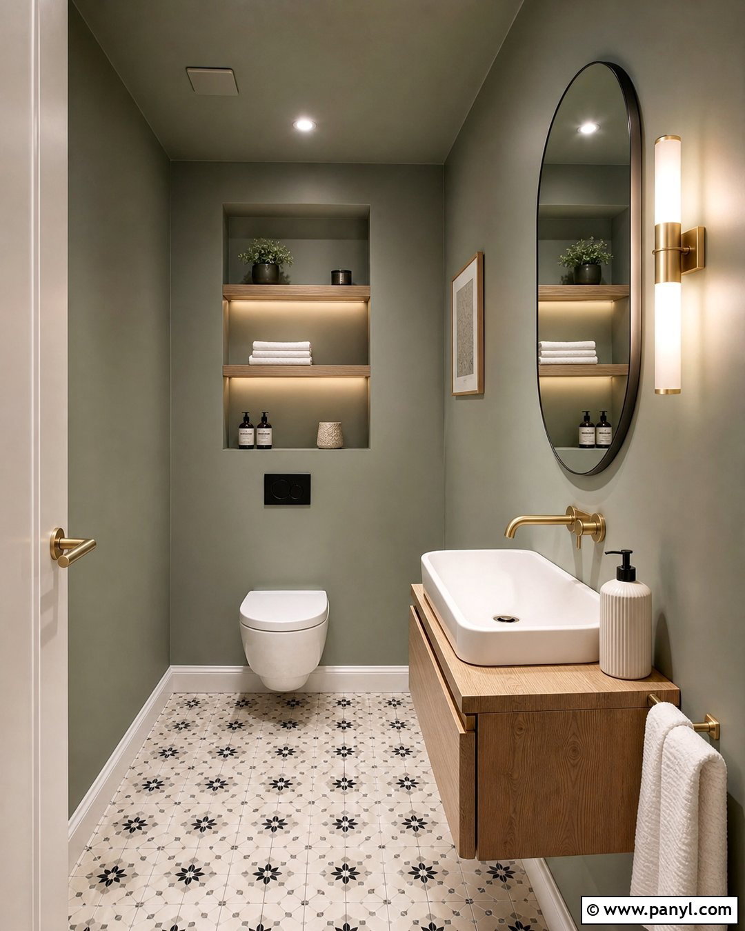 Small Sage Green Powder Room Walls - 35 sage green bathroom walls