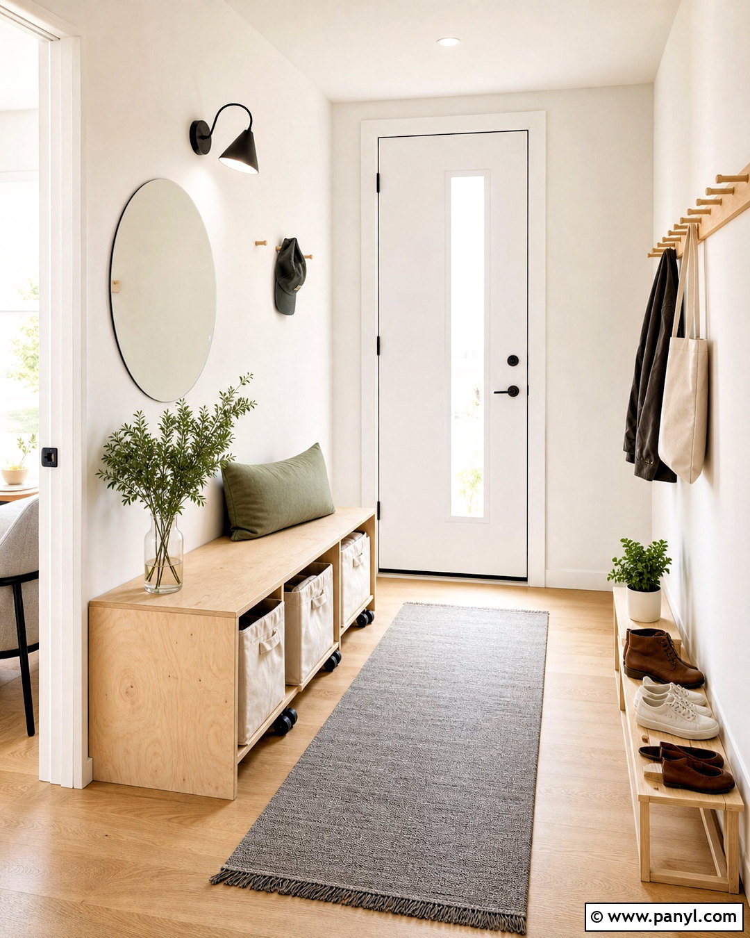 Small Scandinavian Mudroom - 20 small mudroom ideas