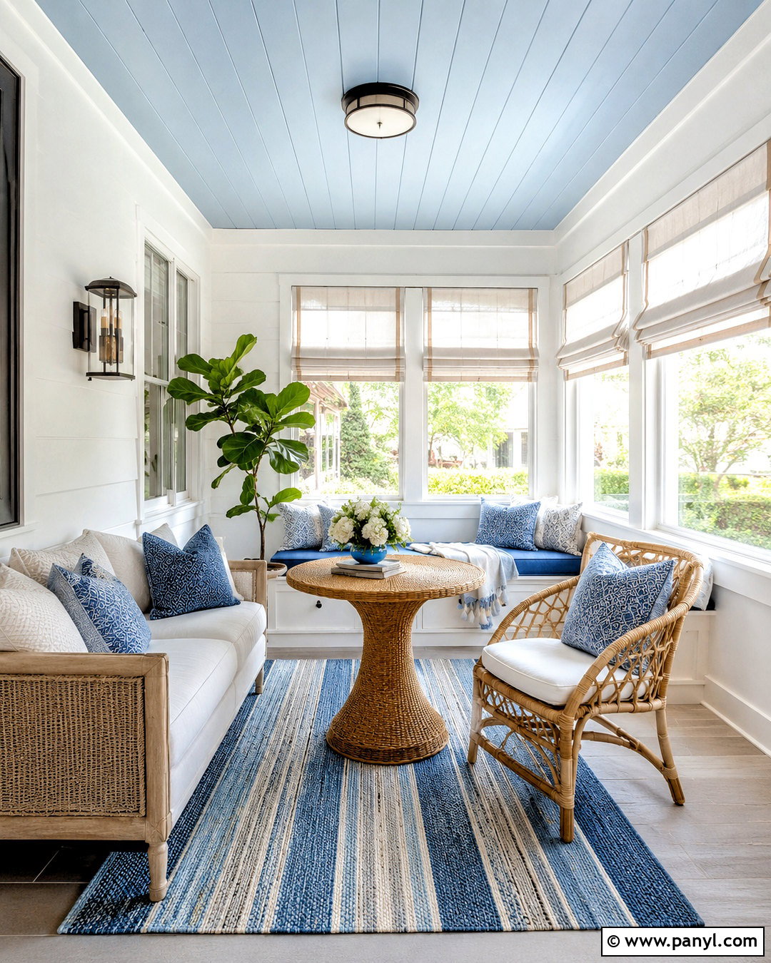 Small Sky Blue Sunroom - 20 blue sunroom ideas