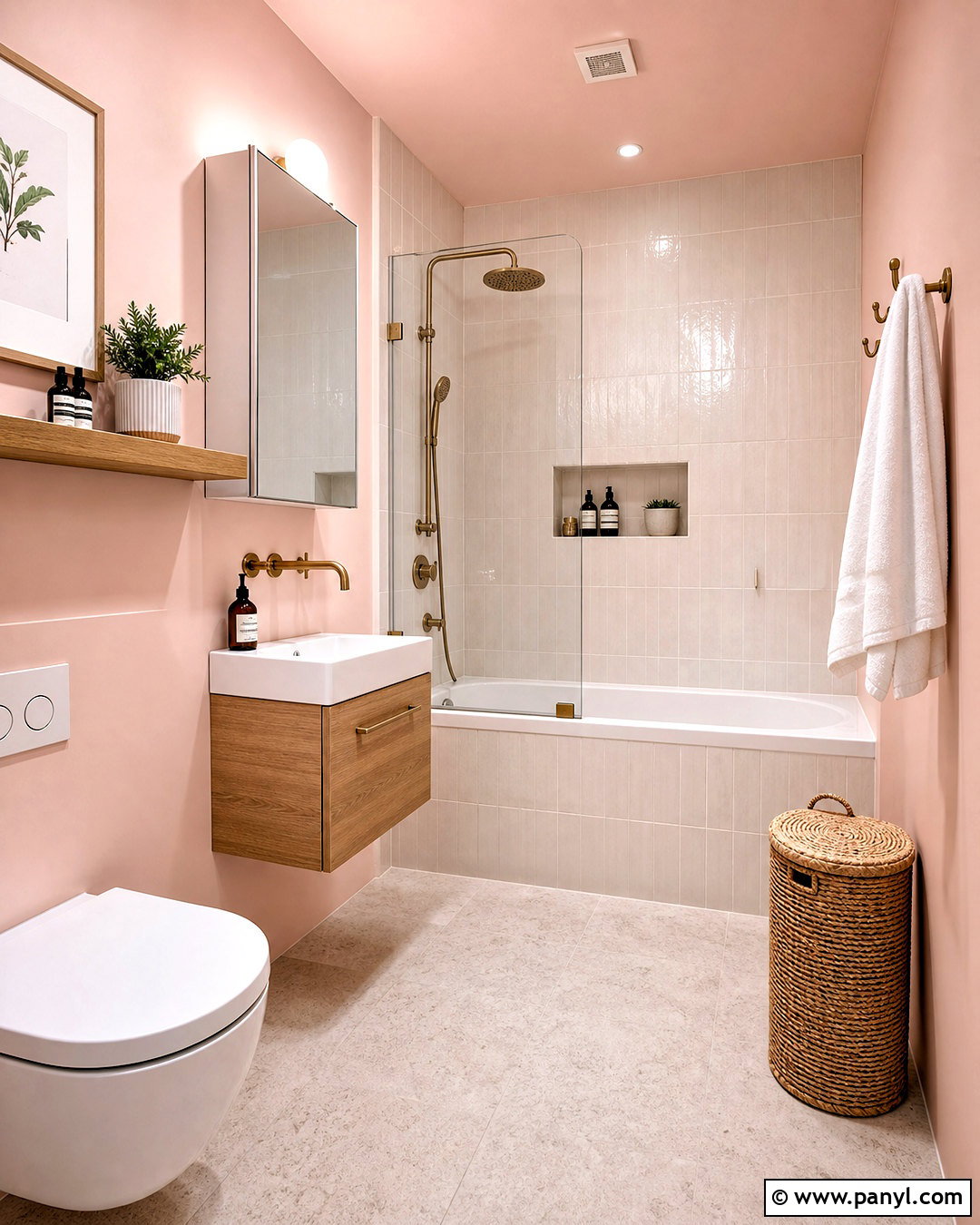 Small Soft Pink Bathroom - 20 soft pink bathroom ideas