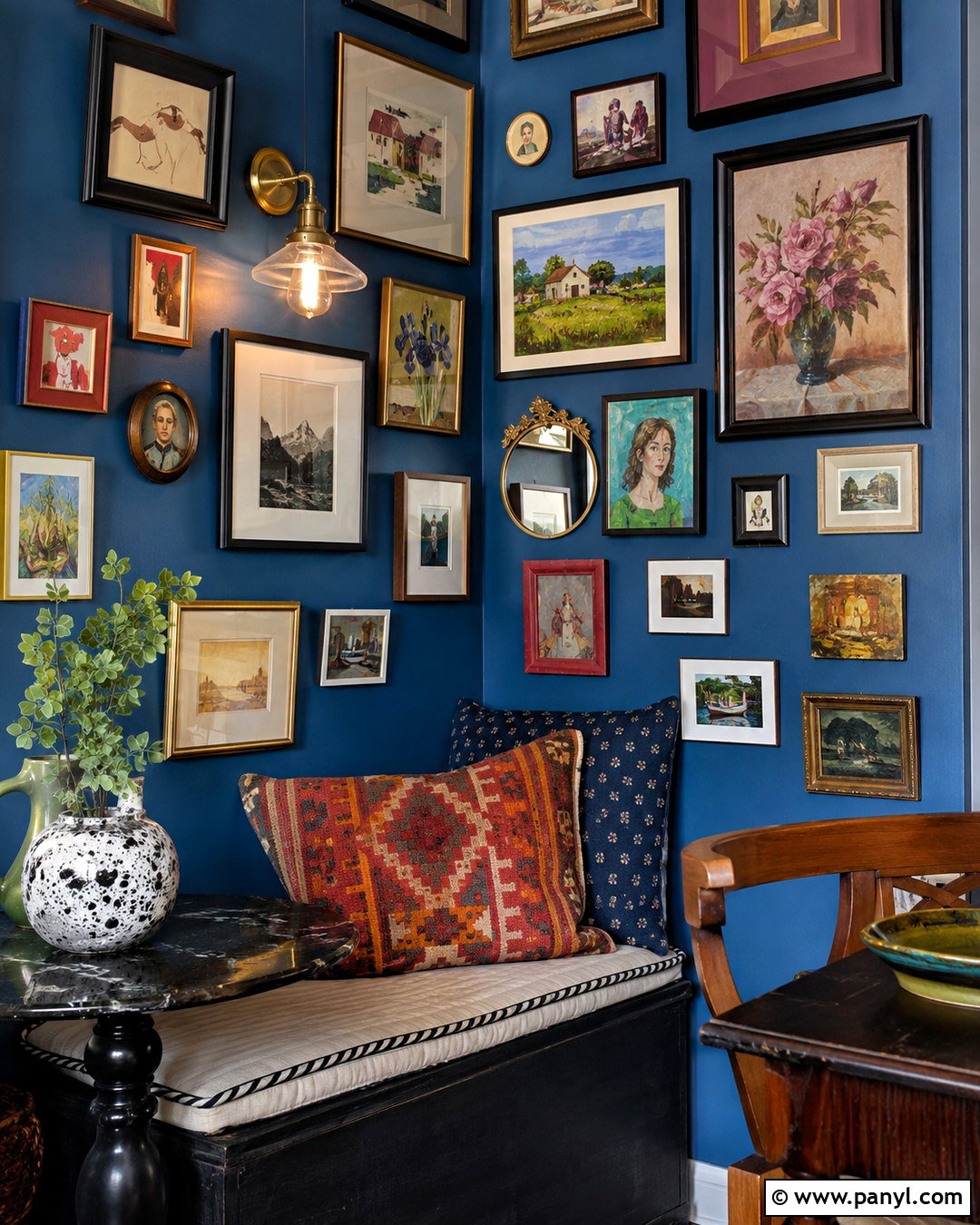 Small Space Gallery Wall - 20 maximalist gallery wall ideas