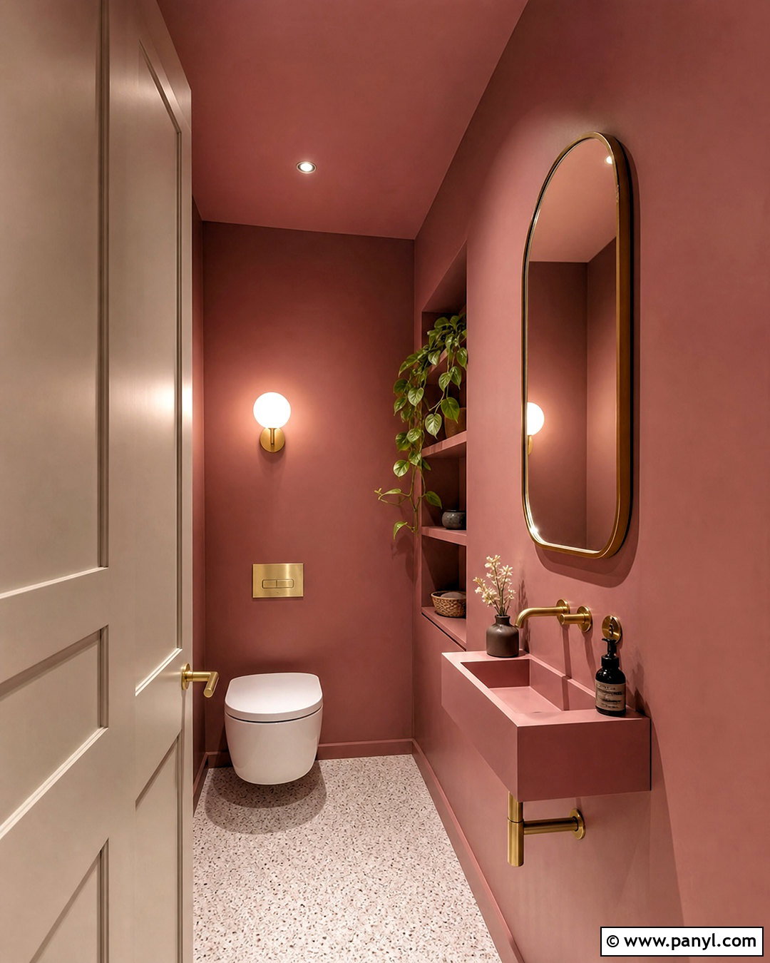 Small Sulking Room Pink Powder Room - 20 sulking room pink bathroom ideas