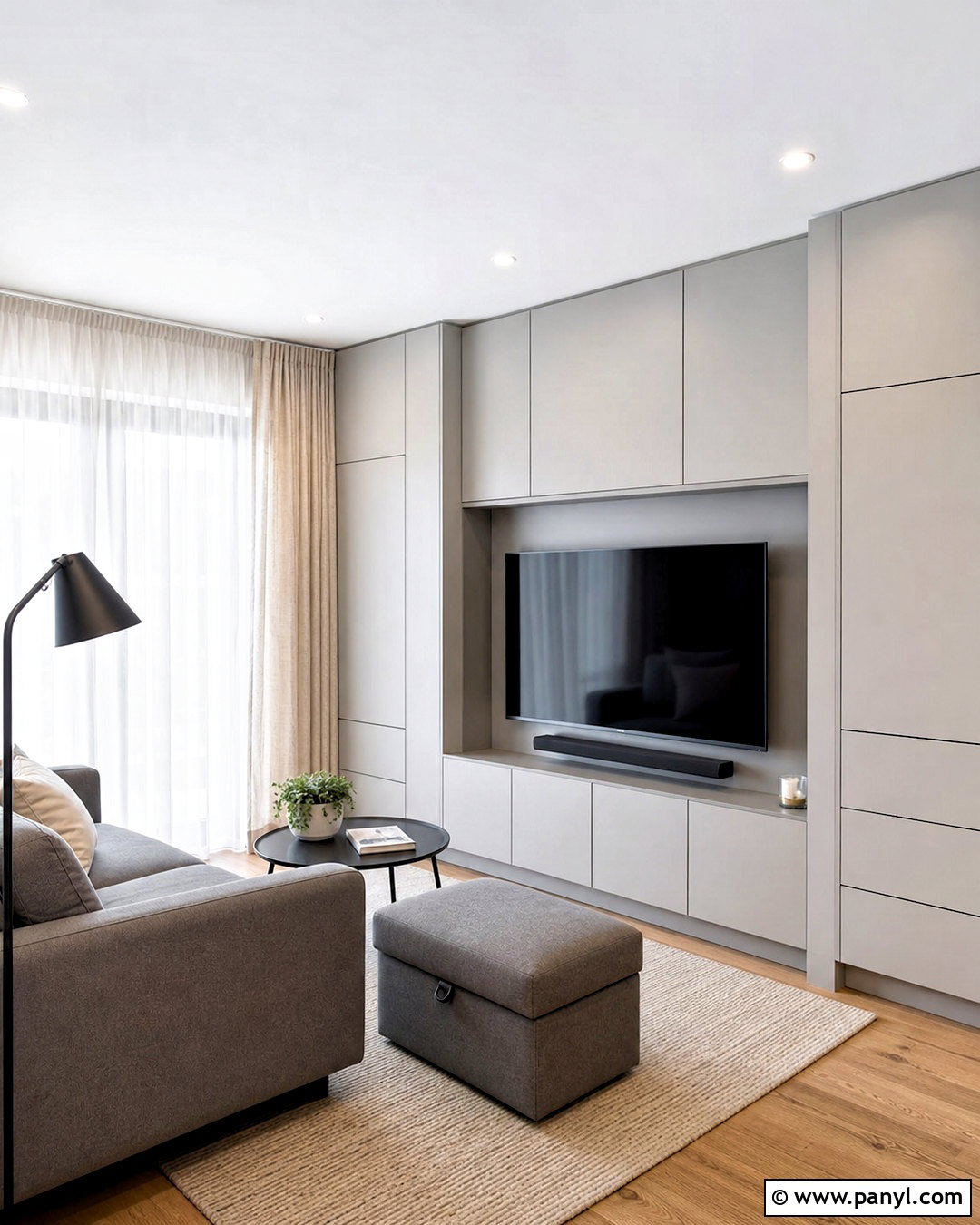 Small TV Wall With Closed Cabinets - 20 small living room tv wall ideas