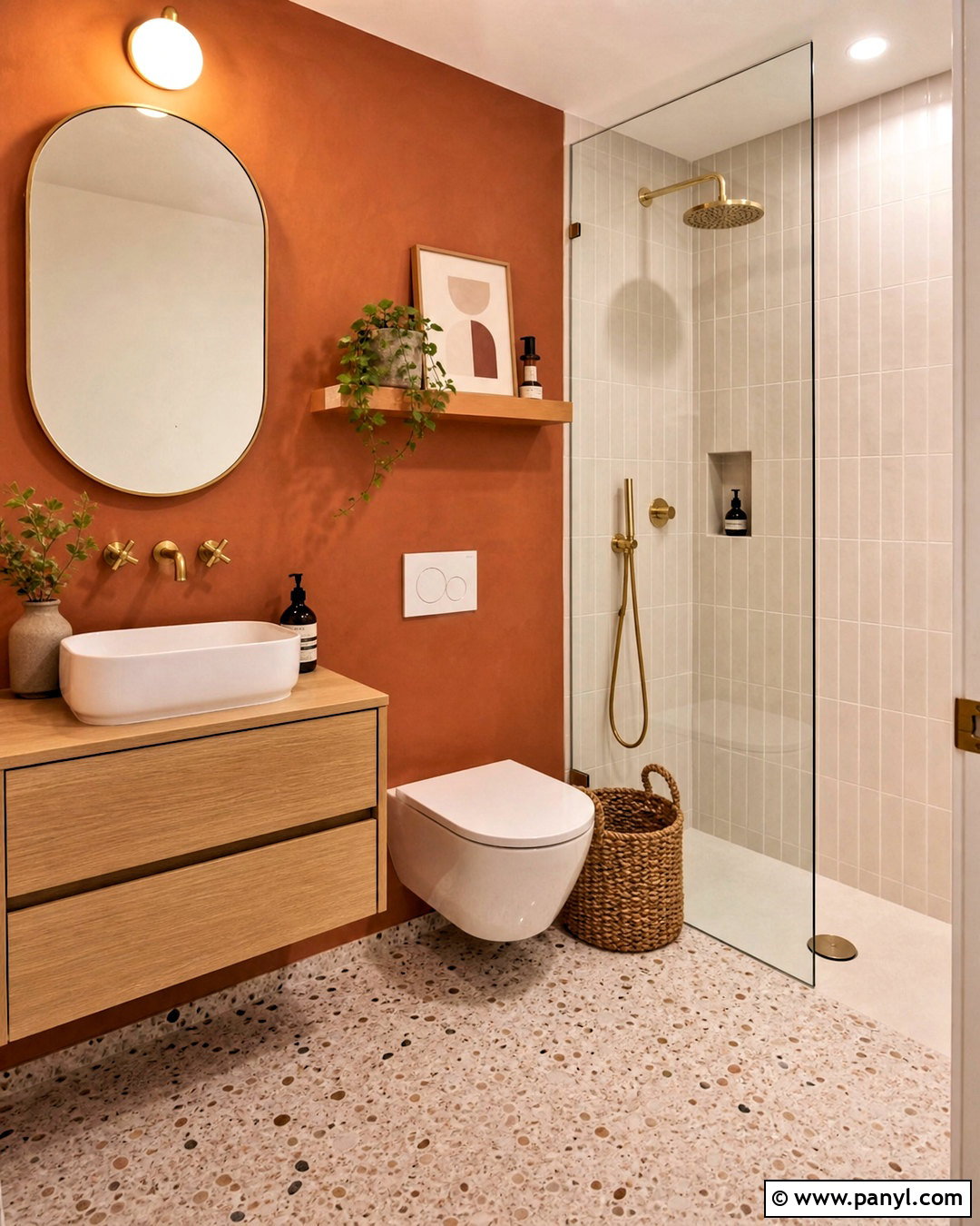 Small Terracotta Bathroom - 20 terracotta bathroom ideas