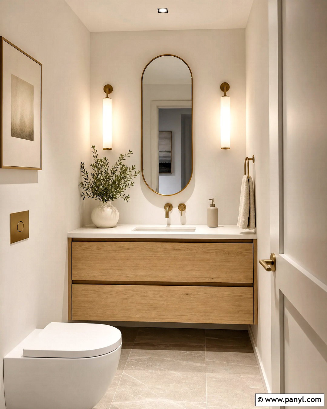 Small Toilet Room With Floating Vanity - 20 small toilet room design ideas