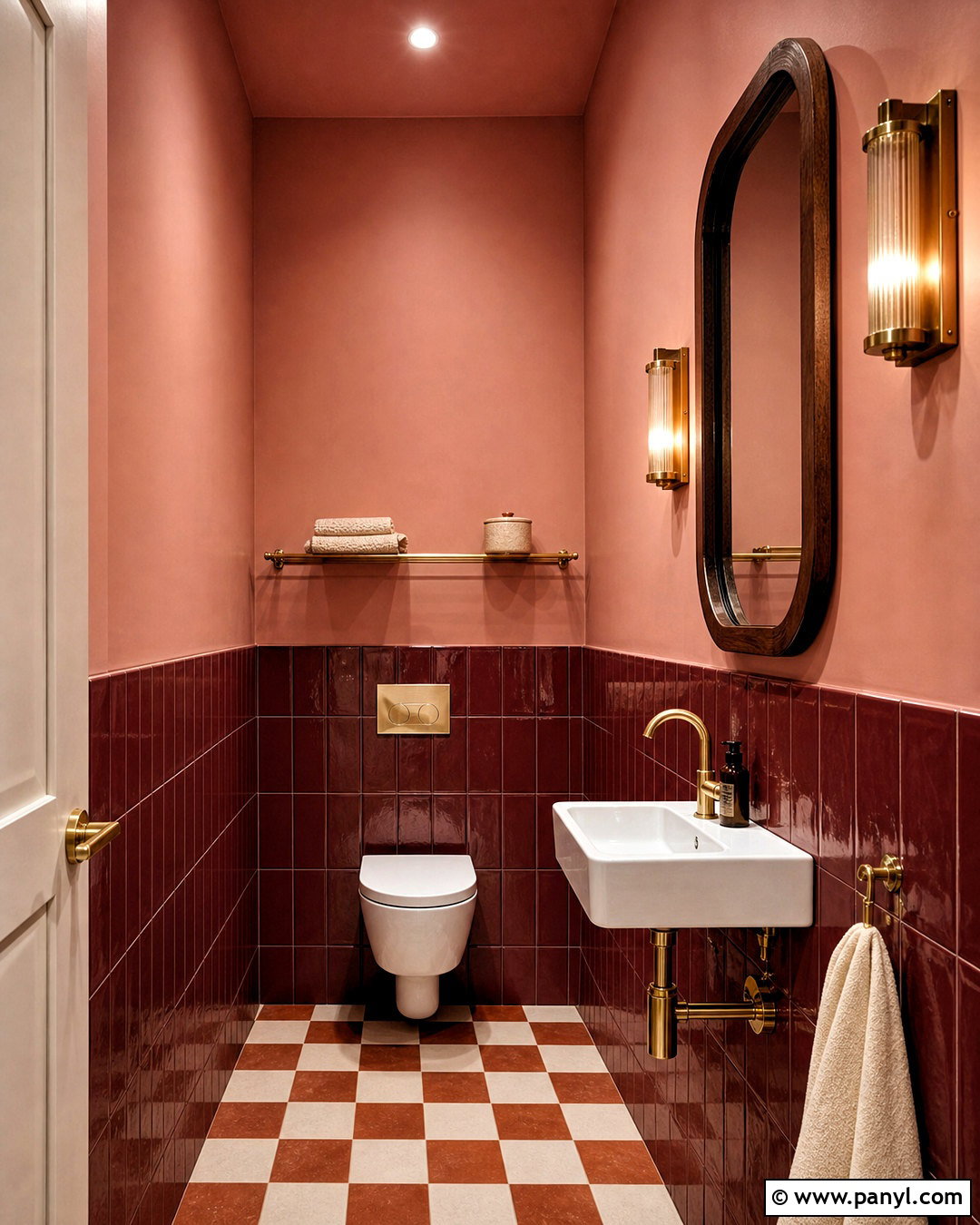 Small Toilet Room With Pink Walls - 20 small toilet room design ideas