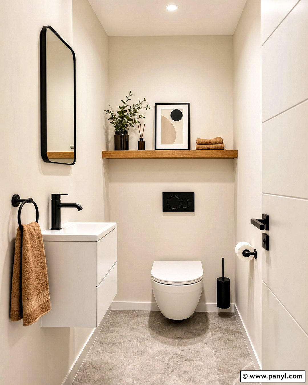 Small Toilet With Black Fixtures - 20 small toilet design ideas