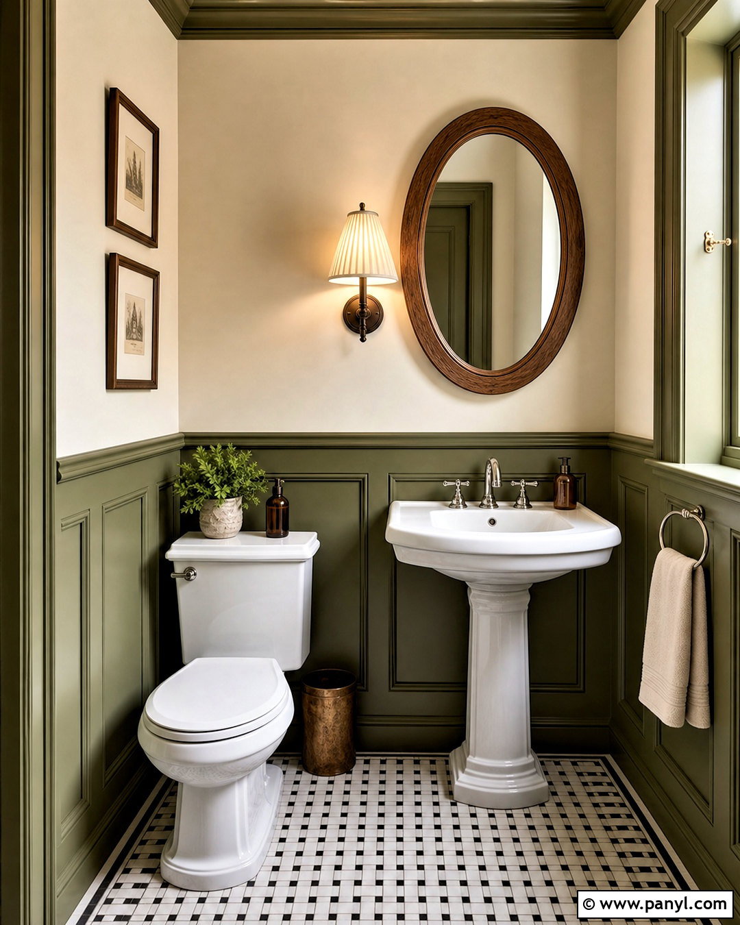 Small Toilet With Half-Wall Paneling - 20 small toilet design ideas