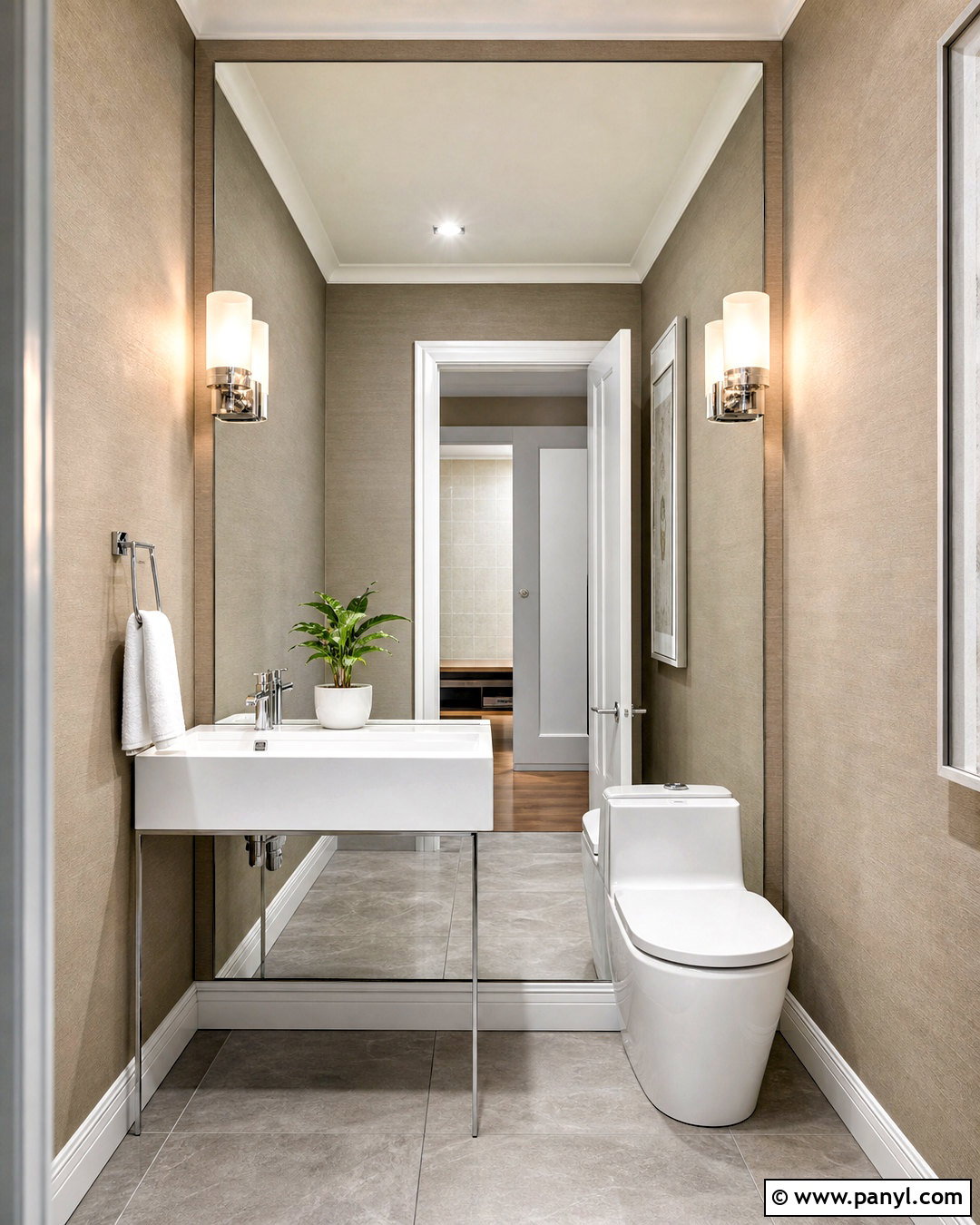 Small Toilet With Large Mirror - 20 small toilet design ideas