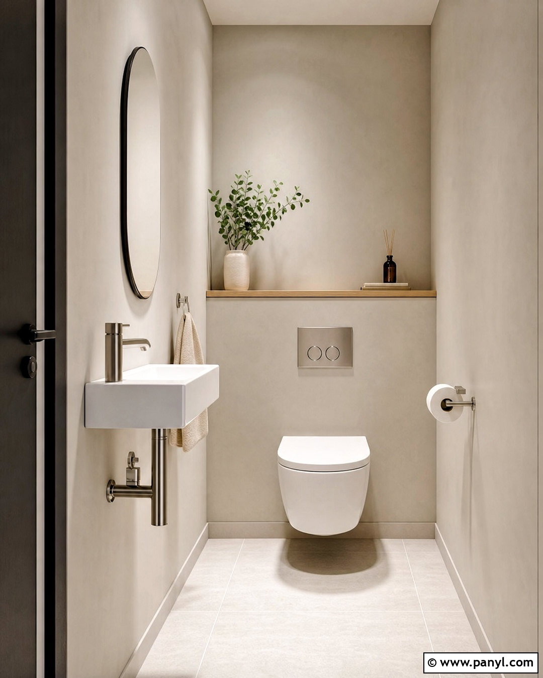 Small Toilet With Wall-Hung Fixtures - 20 small toilet design ideas