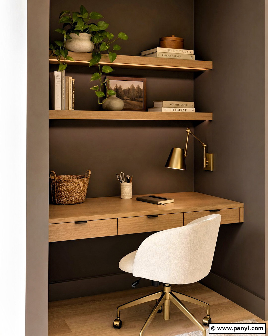 Small Urbane Bronze Office Nook - 20 urbane bronze office ideas