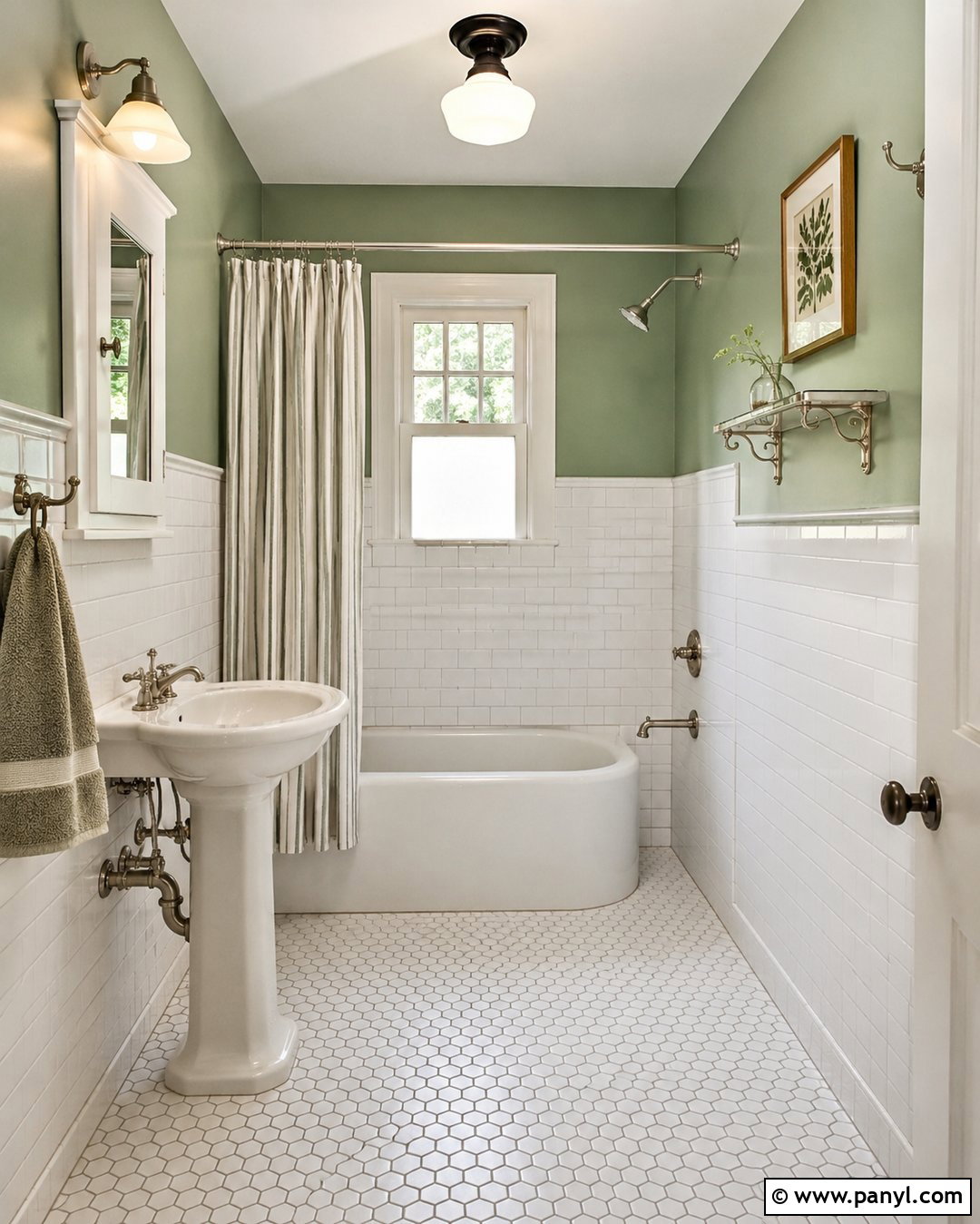 Small Vintage Bathroom With Green Walls - 20 Vintage Bathroom With Green Walls