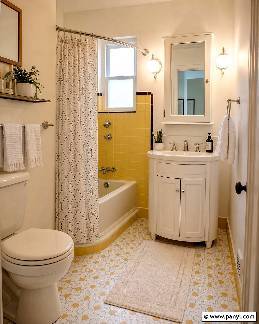 Small Vintage Yellow Bathroom - 20 vintage yellow bathroom ideas