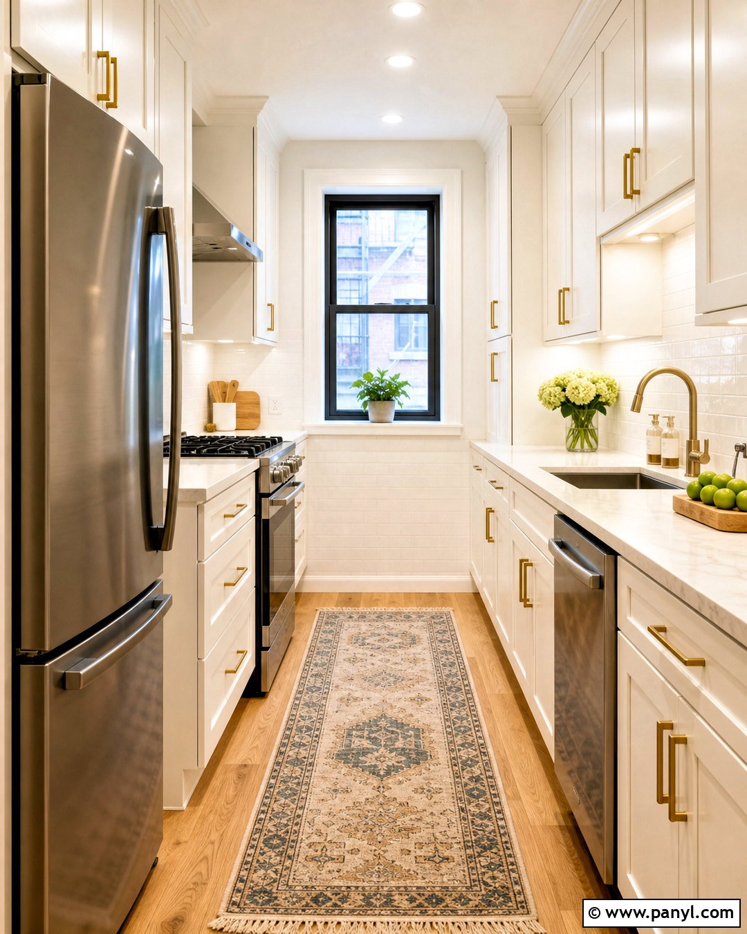 Small White Galley Kitchen - 20 small kitchen remodel ideas
