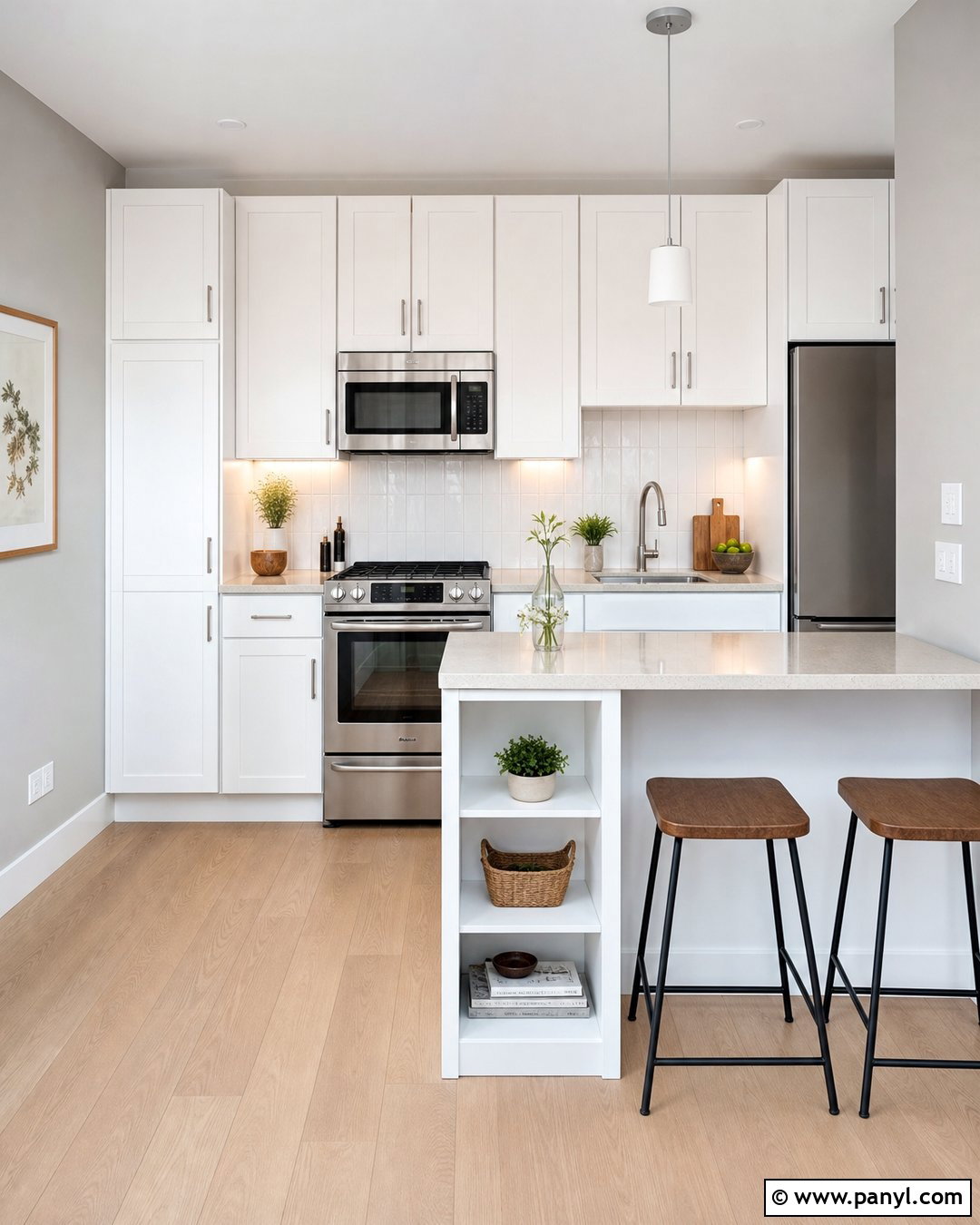 Small White Kitchen With Light Gray Walls - 20 Modern White Kitchen With Gray Walls