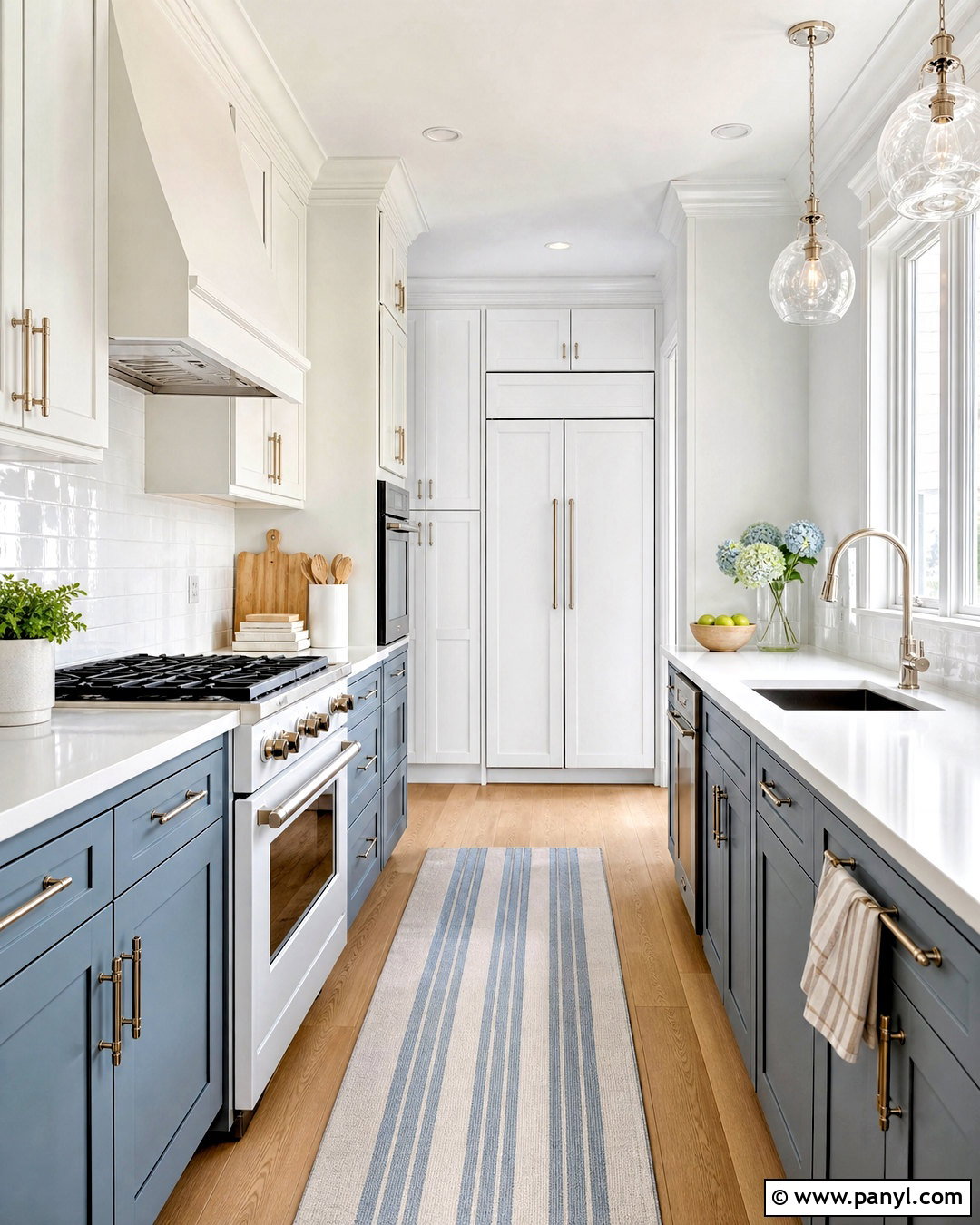 Small White Kitchen With Pale Blue Accents - 20 white kitchen with blue accents