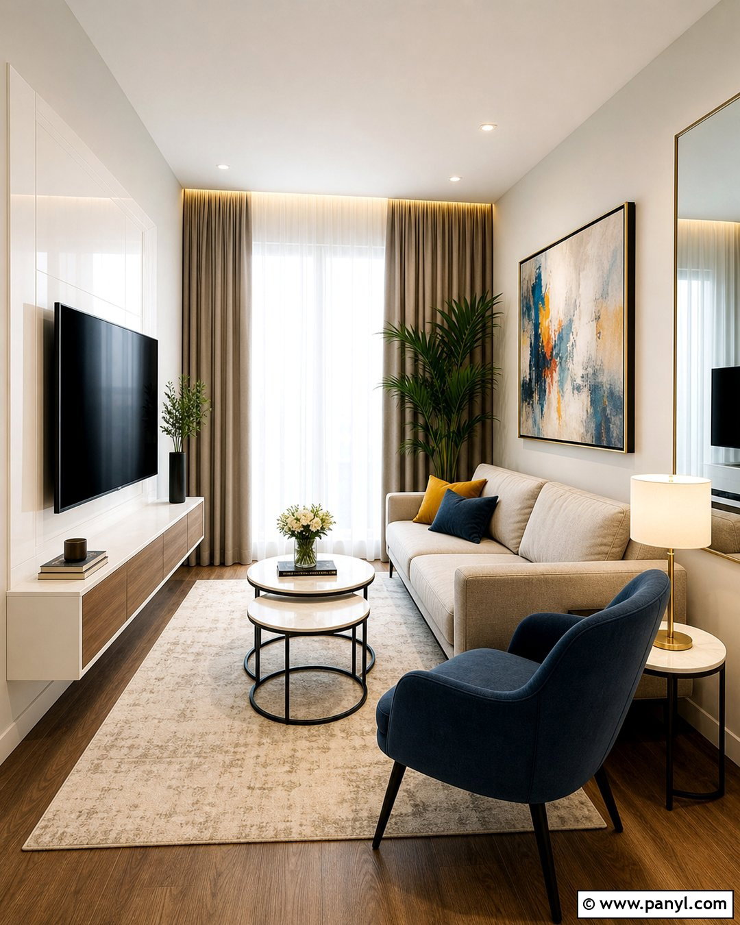 Small White Wall Living Room - 30 White Wall Interior Ideas