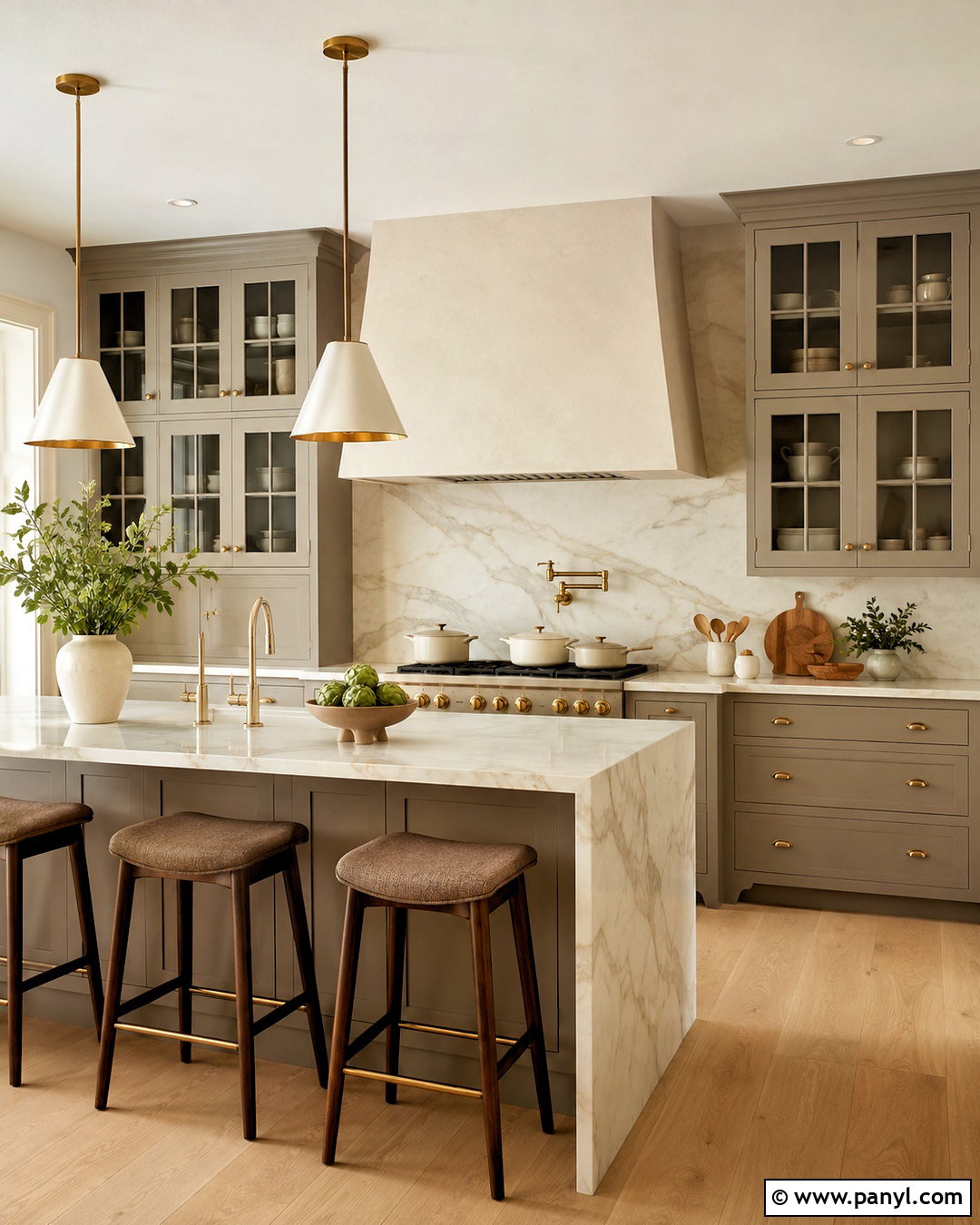 Smoked Oyster Cabinets With Marble Backsplash - 35 smoked oyster benjamin moore ideas