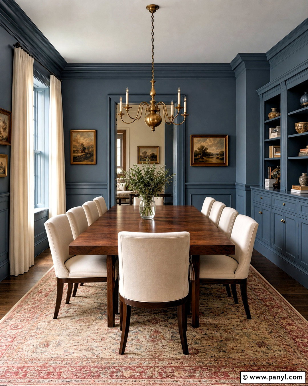 Smokey Blue Dining Room - 20 smokey blue paint ideas