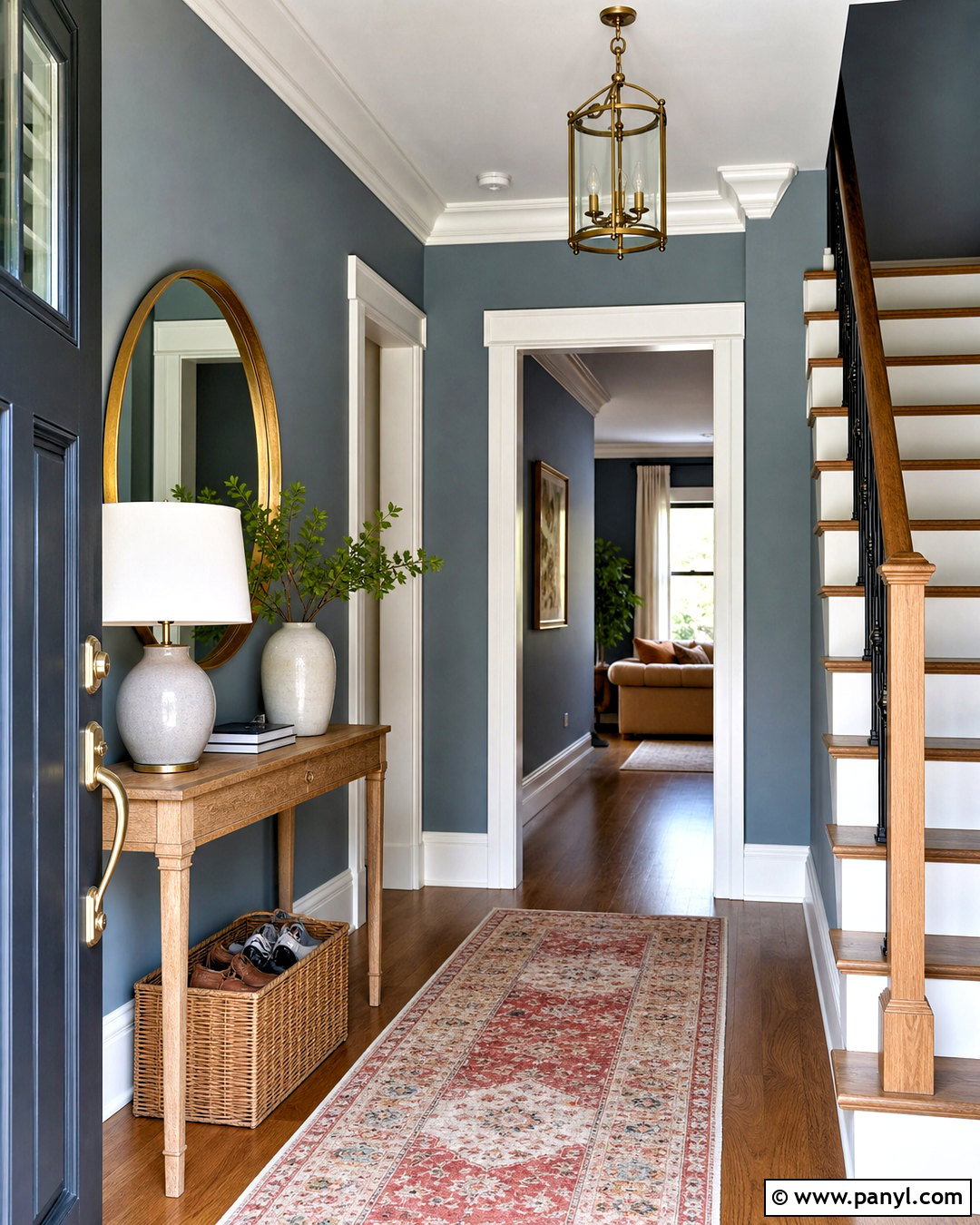 Smokey Blue Entryway - 20 smokey blue paint ideas