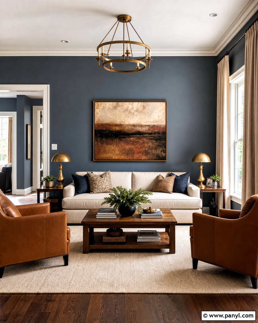 Smokey Blue Living Room - 20 smokey blue paint ideas