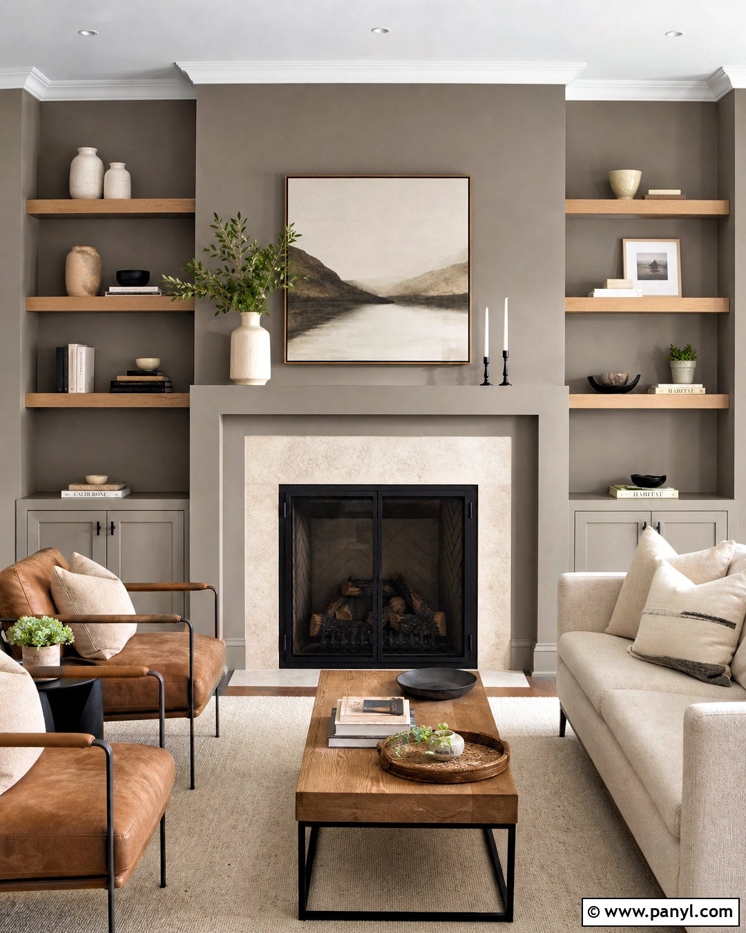 Smokey Taupe Fireplace Wall With Stone - 20 smokey taupe benjamin moore ideas