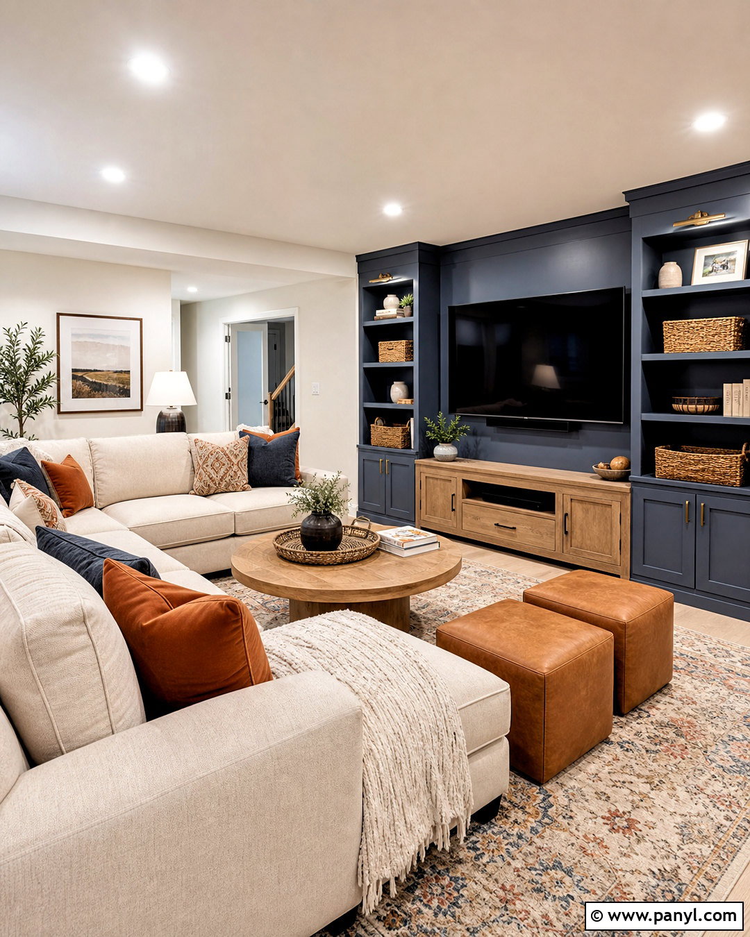 Smoky Blue Basement Family Room - 20 smokey blue sherwin williams ideas