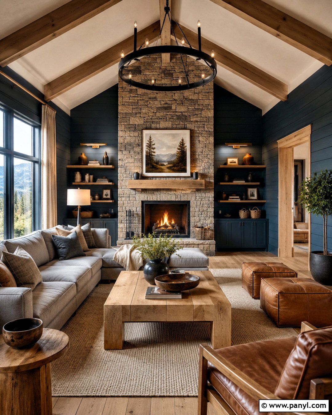 Smoky Blue Cabin Color Scheme - 20 cabin color schemes